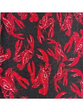Red Lobster Print Cotton Fabric 1/2 yard x 42" Quilting Material Precut Craft Fu